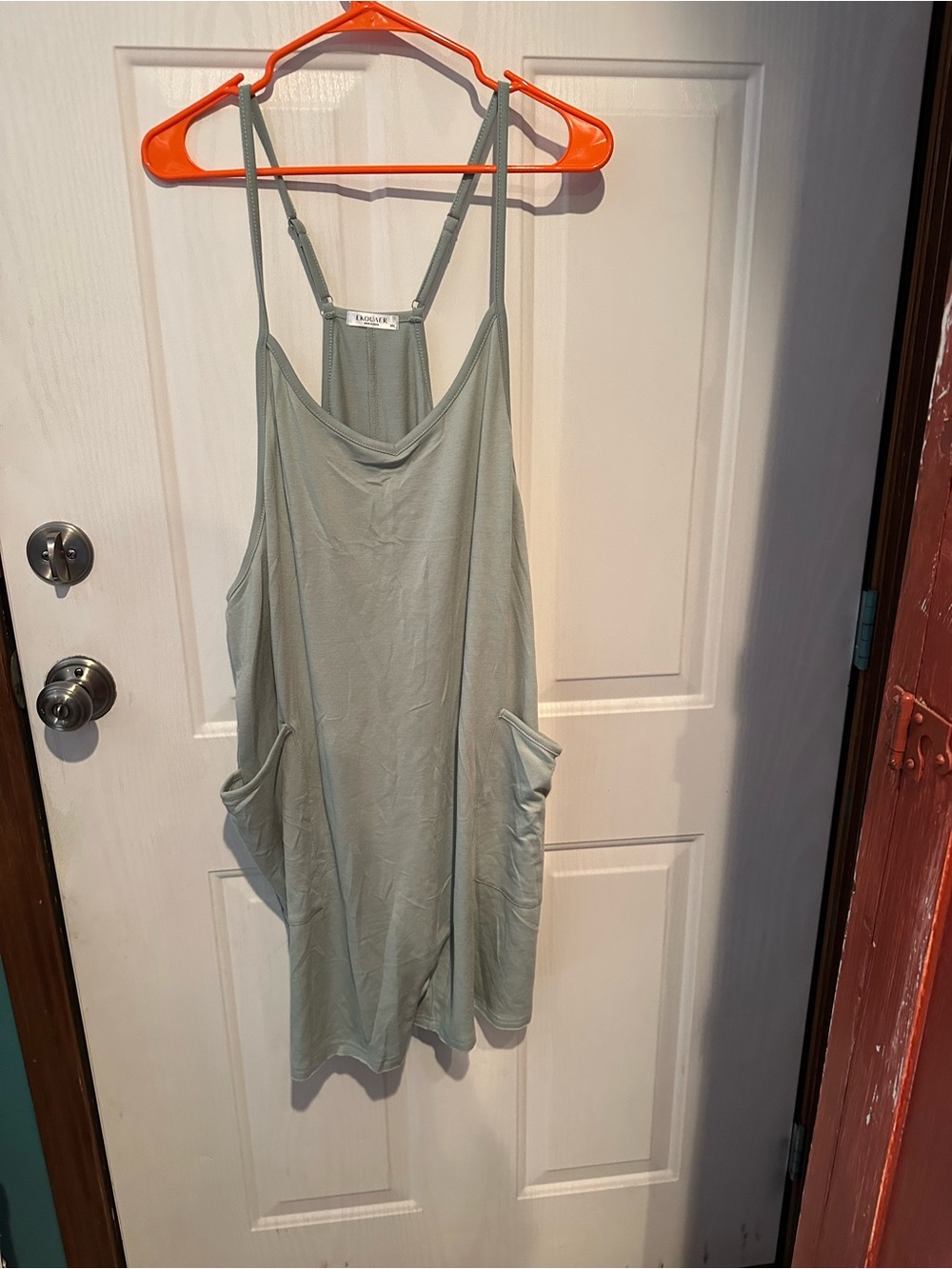 Light Sage Pocket Tank Dress -